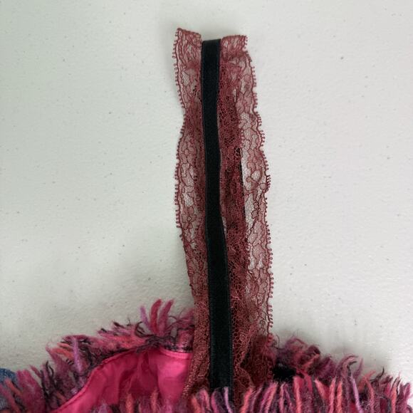 D&G Dolce & Gabbana Bustier Corset Top Wool Pink Multi-Color Tweed Flower Sz S - Picture 8 of 16